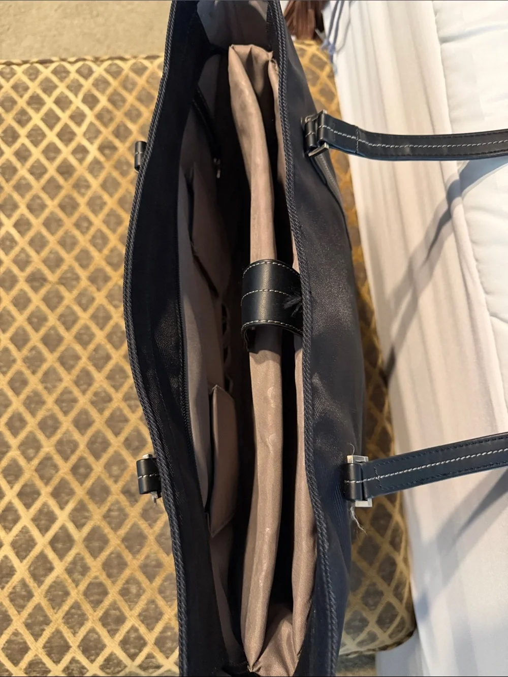 Samsonite Black Nylon Tote with Front Flap and Logo Bar